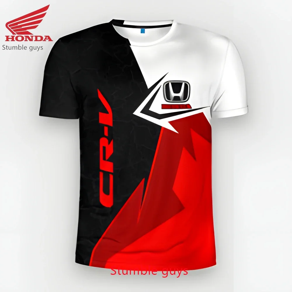 

Men's Honda Men Brand Short Sleeve T-shirt Fashion Casual Sports Motorcycle Racing Biker Light Kids Clothes Boys