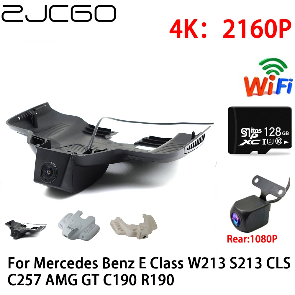 ZJCGO 2K 4K Car DVR Dash Cam Wifi Front Rear Camera 2 Lens 24h for Mercedes Benz E Class W213 S213 CLS C257 AMG GT C190 R190