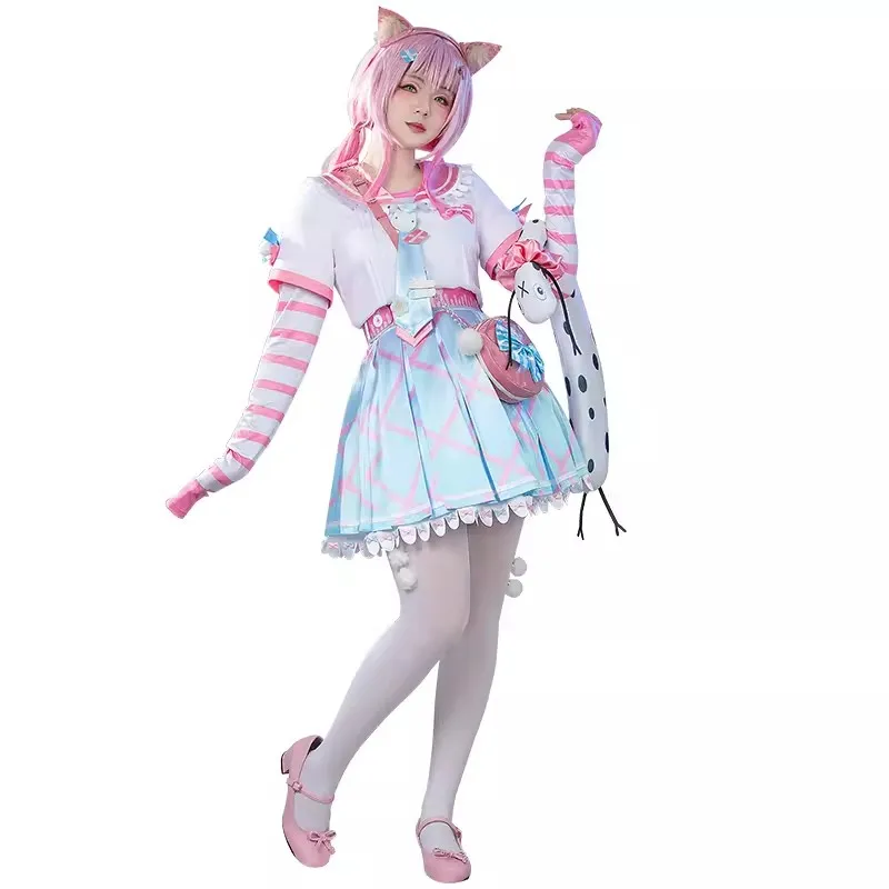 

2026 new Game Suit Sweet Lovely Uniform Cosplay Costume Vtuber Nijisanji Yang Nari New Clothes Halloween Party Role Play Outfit