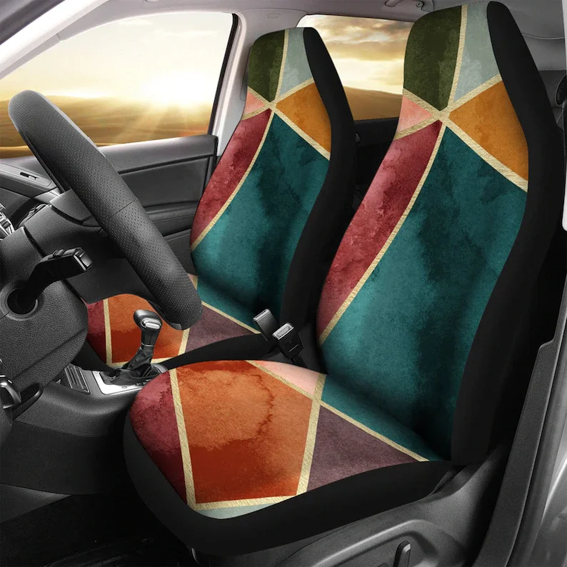 

Earth Pattern Cute Seat Cover, New Car Gifts For Him, Custom Seat Covers