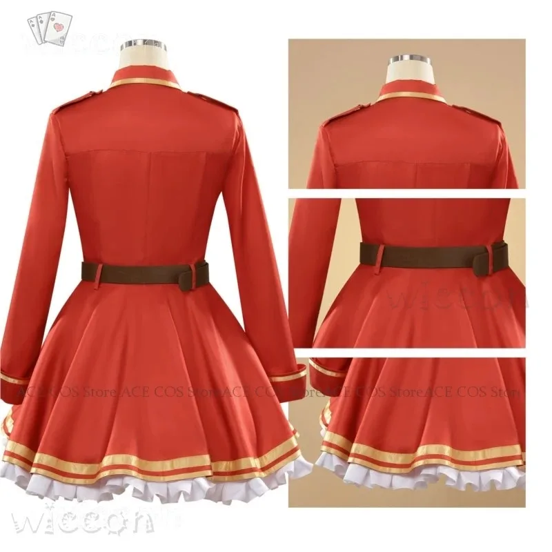 

Jill Savelle Cosplay Costume Red Uniforms 2024 Anime The Do-Over Damsel Conquers the Dragon Emperor Halloween Comic-con Outfi NV