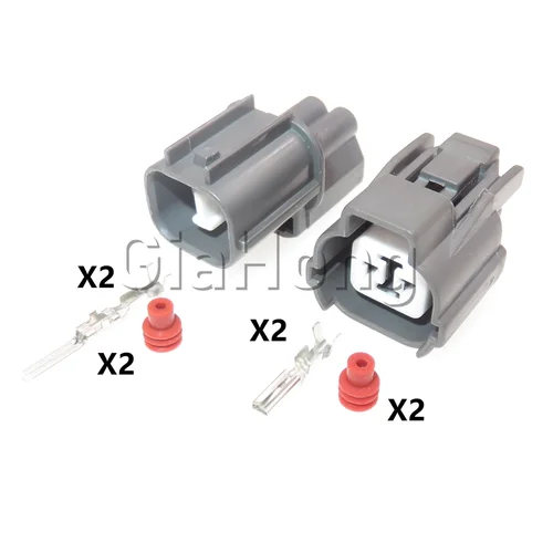 Imagen 2 del producto 1 Juego de piezas de 2 vías 6181-0070 montaje de CA bocina de coche conectores de acoplamiento macho hembra toma de cable de altavoz automático para Honda 6189-0129