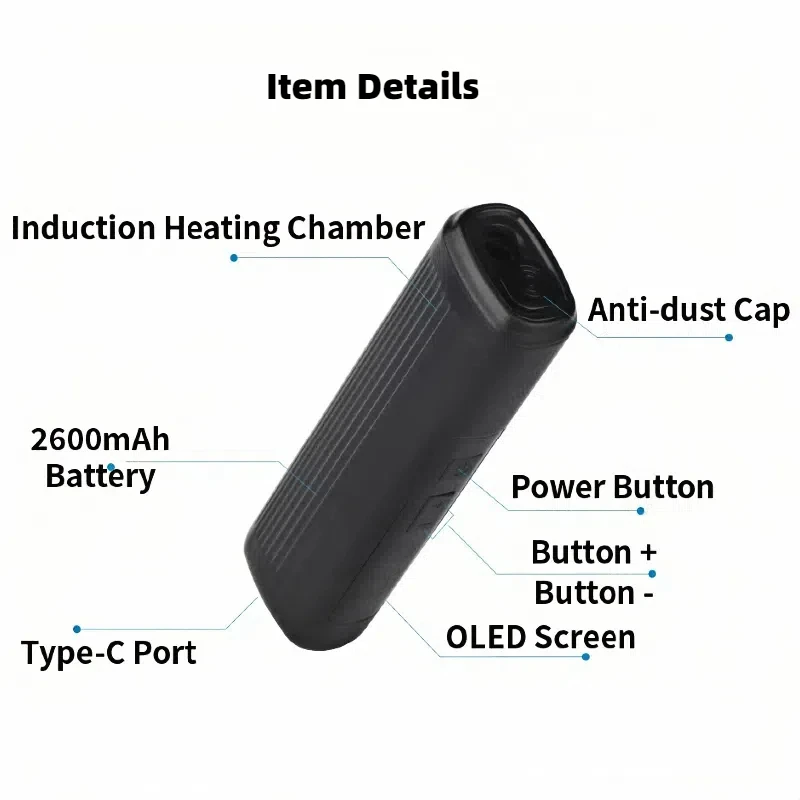 جديد وصول Hitaste E40 الحرارة لا حرق جهاز بديل ل IQS 4I luma 2600mah ل 40 قطعة العصي Terea