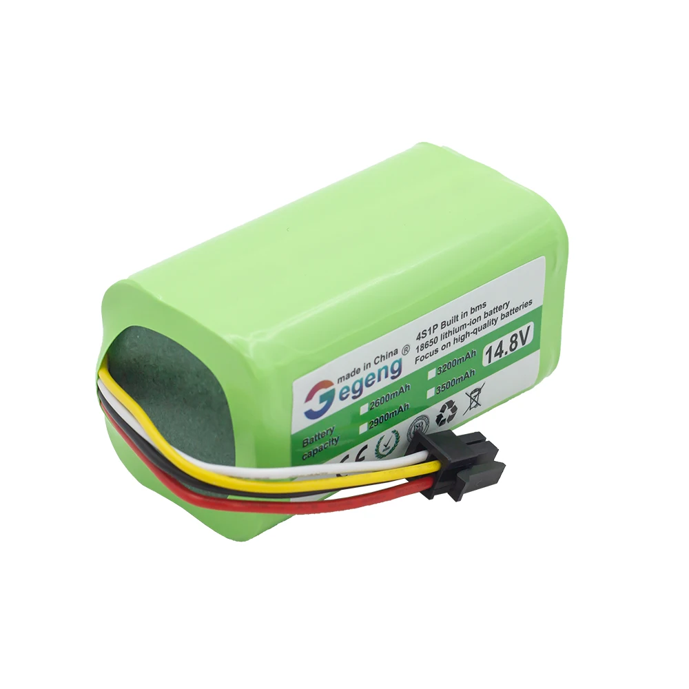 Gegeng 14.8v/14.8v 4s1p 2600mah bateria aspirador de pó para midea i5 / i5 extra/i5 jovem/i9 olho robô aspirador de pó bateria