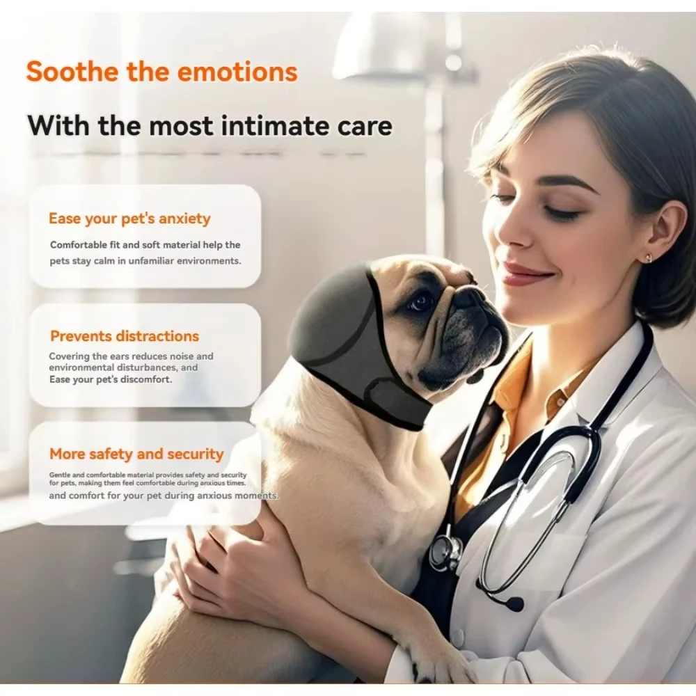 

Noise Reduction Dog Ear Covers Hearing Protection Adjustable Dog Calming Earmuff Anti-noise Waterproof Dog Earmuffs