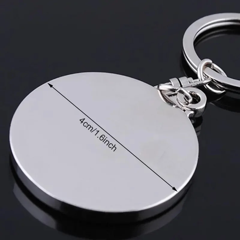 50 Years Perpetual Calendar Keychain Silvery Metal Car Keyring Ornament Bag Purse Charm Accessories Personalized Gift