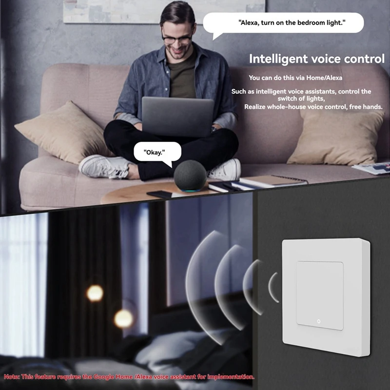 Tuya Wifi Smart Light Switch 2-Gang Dimmer Switch Smart Life APP التحكم عن بعد العمل مع Alexa Google A
