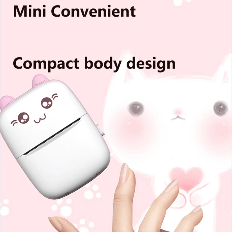 Mini imprimante thermique portable pour smartphone IOS et Android, Bluetooth, sans encre, imprimante photo sans fil, imprimante d'étiquettes de mauvaise question