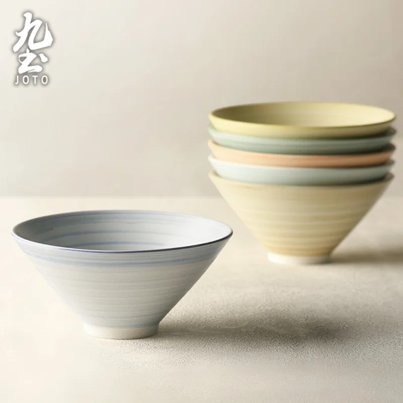 

JOTO Screw pattern design Beautiful and fashionable Home Handmade Ceramic Dipper Bowl CJR0569