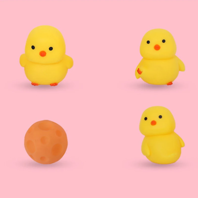 1 ชุดใหม่การ์ตูนน่ารัก Chick Pinch เสียงเด็กของเล่นเด็กตลกการสร้างแบบจําลองสัตว์ของเล่นเด็กวันเกิดวันหยุดของขวัญ