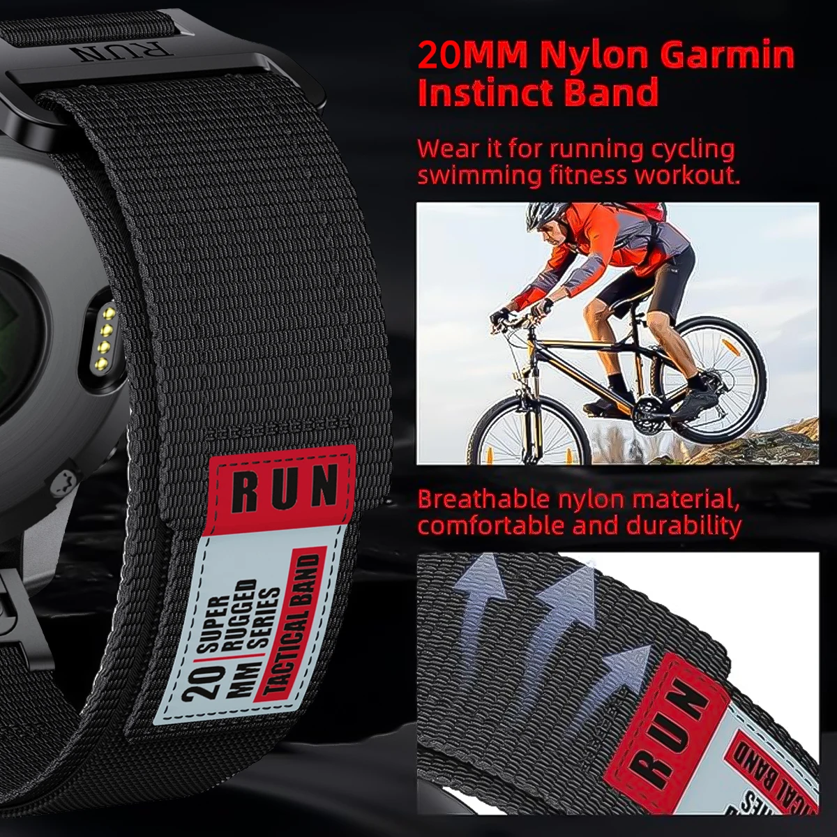 QuickFit 22mm 26mm For Garmin Fenix 8 51mm 7X Pro 6 6X 5 5X Plus QuickFit Strap Instinct 2 Epix 2 Pro Replacement Bracelet Band view 3
