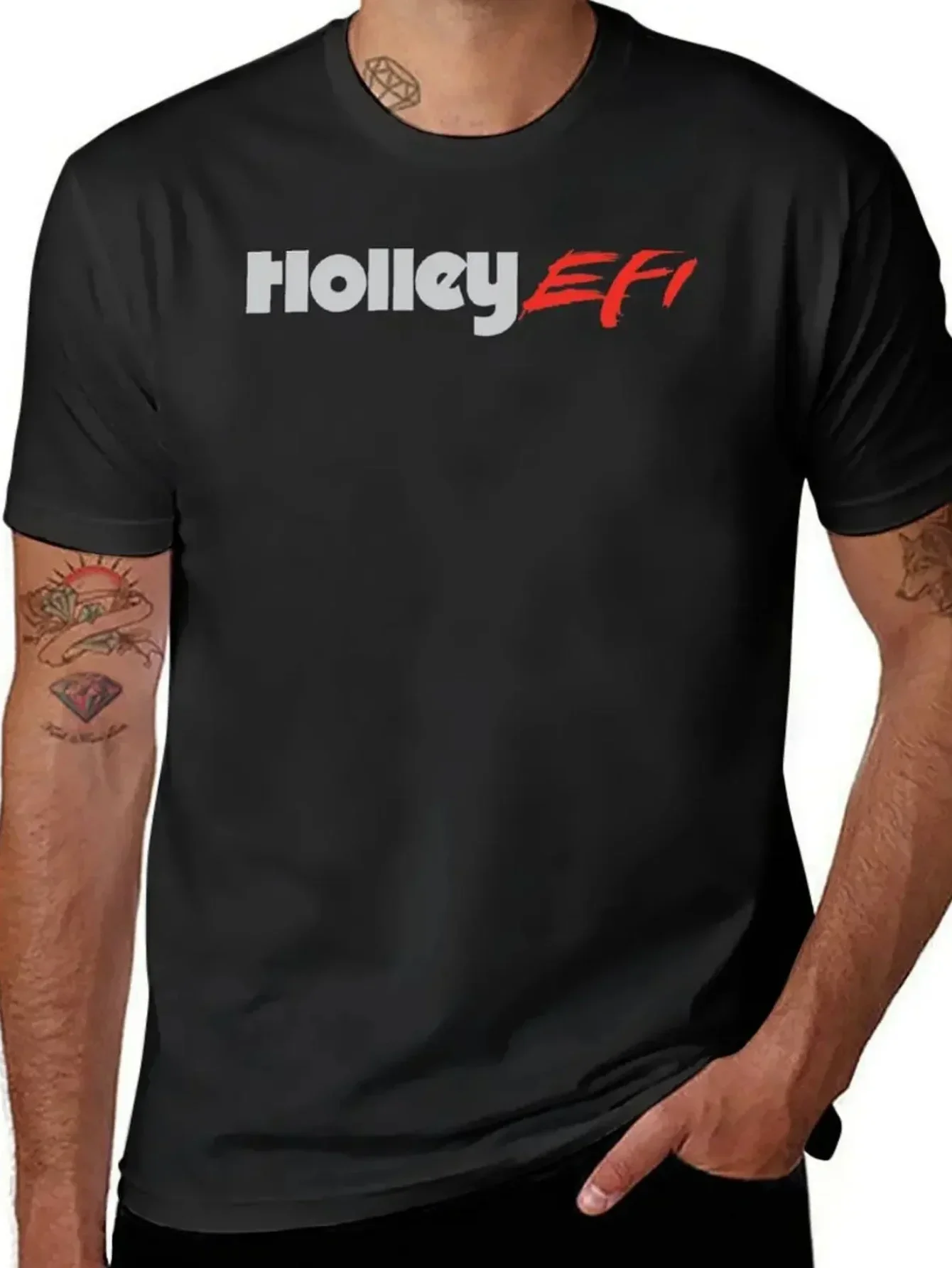 Футболка Holley EFI, одежда в стиле хиппи, милые топы, облегающие футболки для мужчин, Новый год 2025, футболка большого размера, мужская футболка