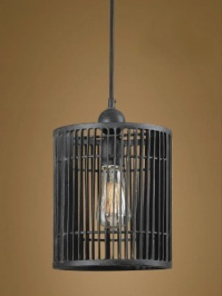 Lower Town Park, New York Direct mail Buanson black industrial sense single-headed birdcage chandelier