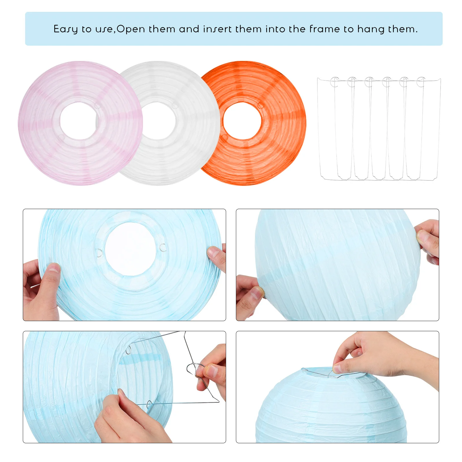 

25Pcs Paper Lanterns Round Hanging Lamp Shade Covers Party Decoration Festival Lighting Decor Paper Lanterns Lamp Cover