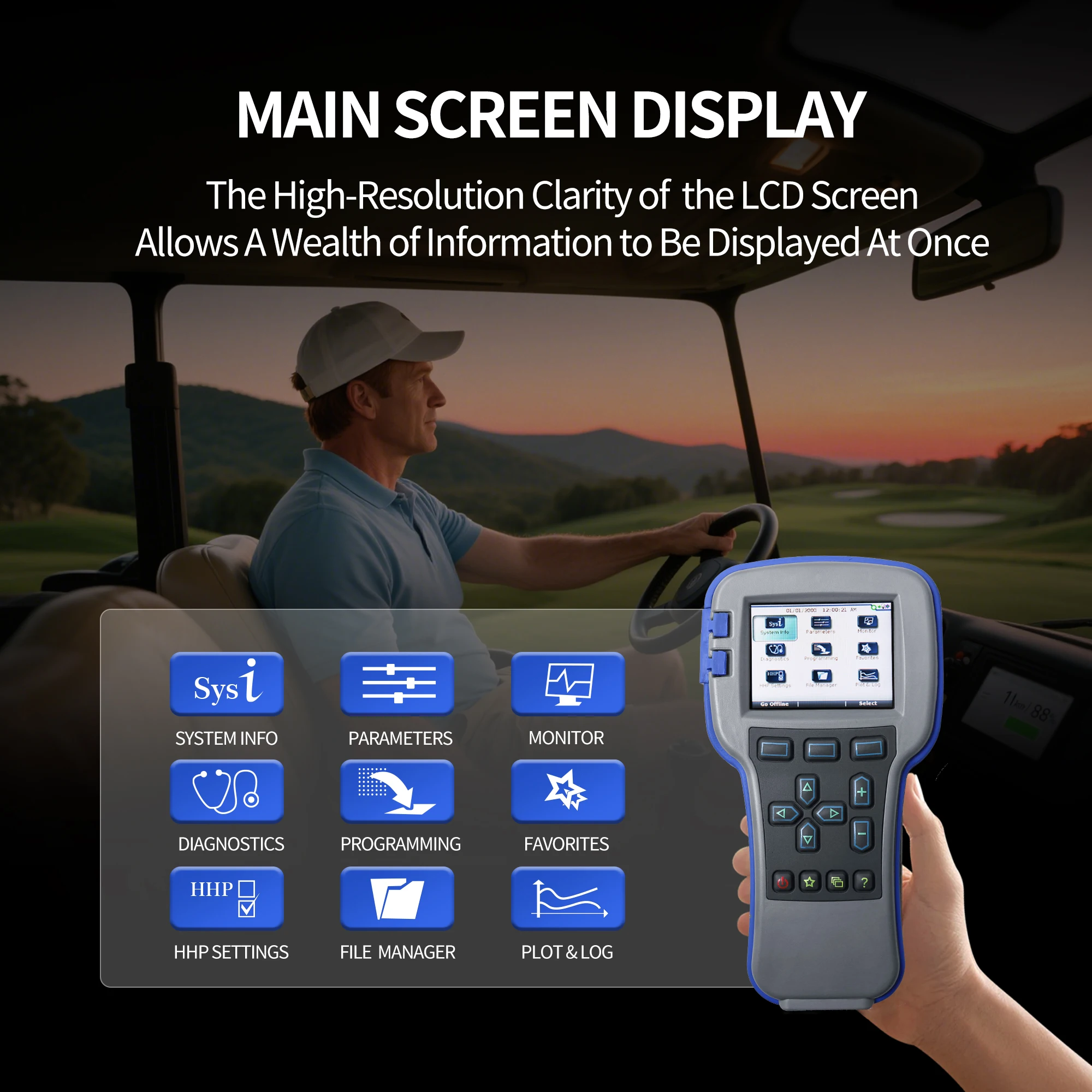 1313-4431 Handheld Programmer OEM Dealer Level Handset Programmer for Curtis Controllers Forklift Golf Carts 1313-4401 1313-4331