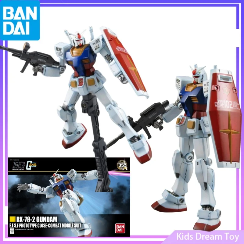 

Bandai in Stock Original HGUC 1/144 GUNDAM Anime Figure RX-78-2 GUNDAM Action Figures PVC Collectible Model Toys Gifts for Boys