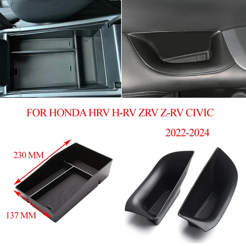 Autotür-Aufbewahrungsbox für Honda HRV H-RV ZRV Z-RV Civic 2022–2024, Mittelarmlehne, Aufbewahrungsbox, Konsolenmanager, Zubehör