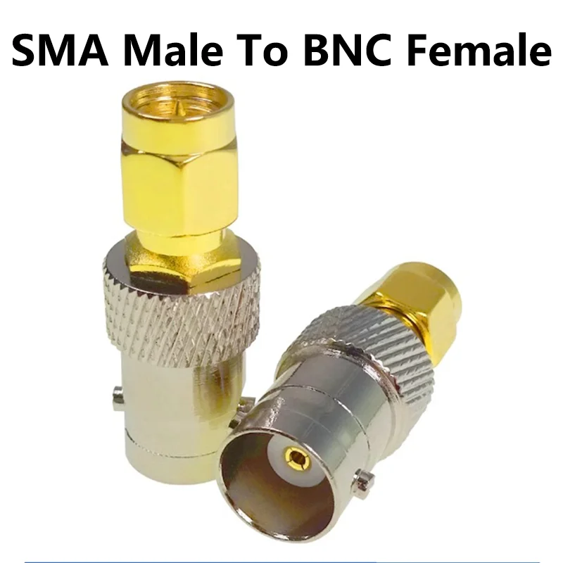 

5/20/100PCS RF Connector Gold Plating RF Coax Coaxial SMA Male Plug to BNC Female M/F Radio Antenna Connector Adapter