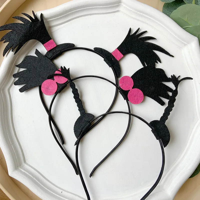 

Фетровая повязка на голову с косичками, милый ободок для волос, реквизит для путешествий и фотосессий, модный головной убор в мультяшном стиле, аксессуар для вечеринок и костюмов для женщин