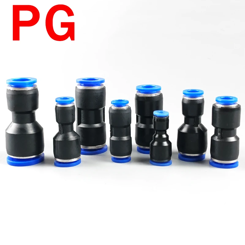 50/100/1000PCS Pneumatic Fittings Quick Air Connector Hose Fitting Plastic PU PG 4mm 6mm 8mm 10mm 12mm Push Into Tube Pluglug