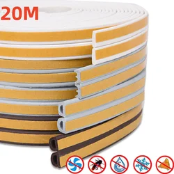 5-20M Door Window Seal Strip IED Type Self-adhesive Acoustic Foam Sealing Strip Tape Insulation Windproof Rubber Weatherstrip