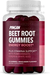 Beet Root Gummies -Non-GMO, Gluten Free,Supports Blood Pressure, Athletic Performance, Digestive, Immune System 60 Gummies