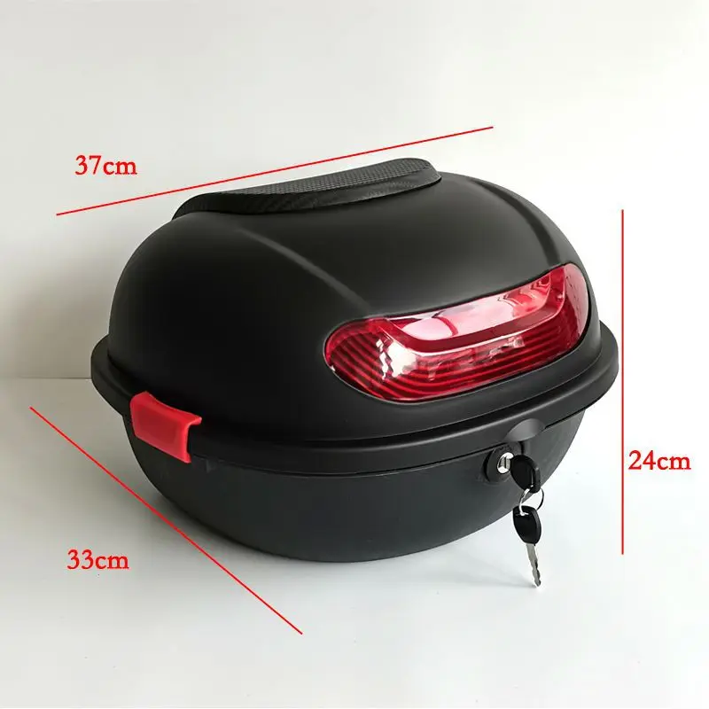 Motorcycle Tour Tail Box Enlarged Capacity Safety Scooter Trunk Luggage Top Lock Storage Carrier Case with Soft Backrest