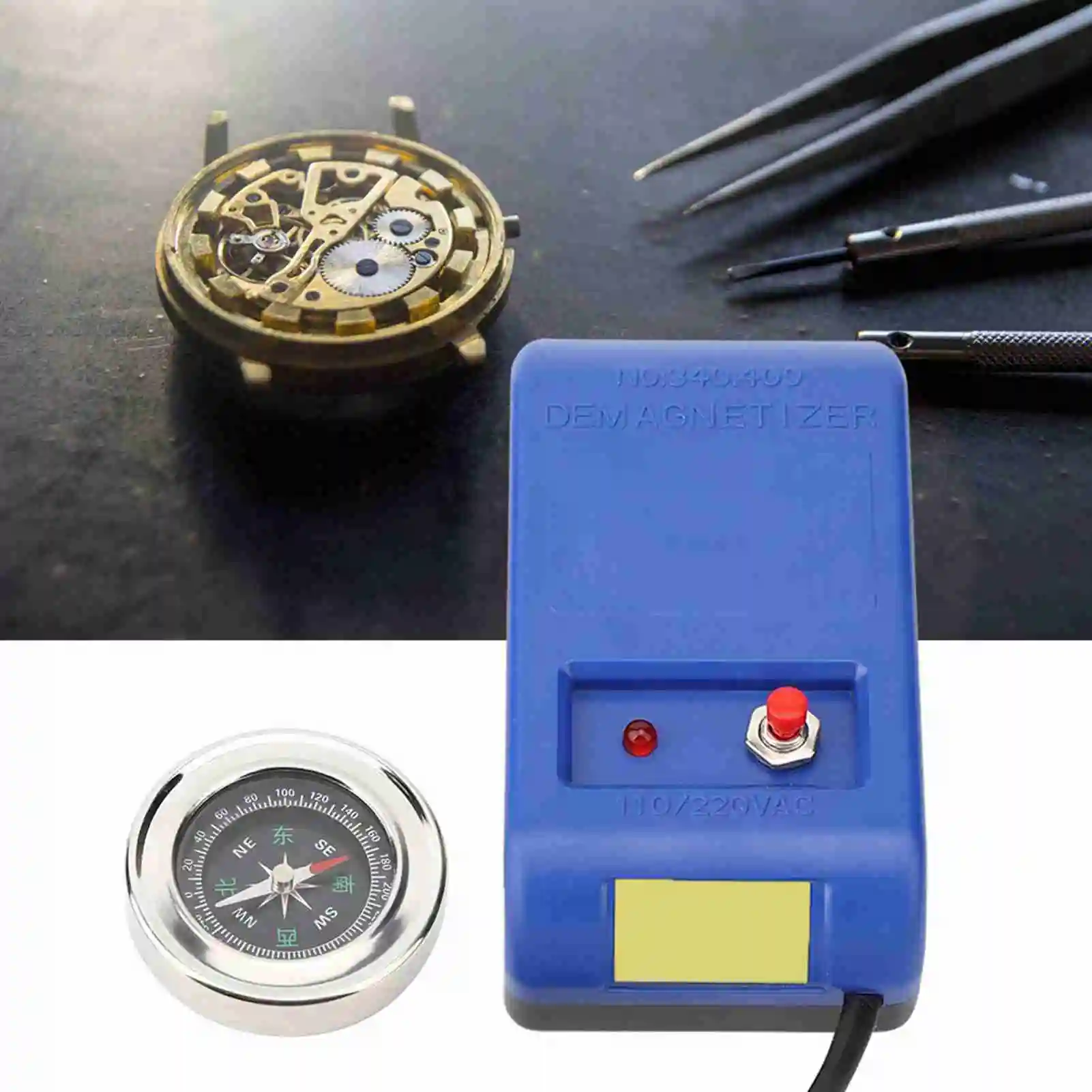 Demagnetizer Electrical Demagnetizer Tools  Set for Watch Repair Degausser Watch Degausser Electrical Demagnetizer Tools