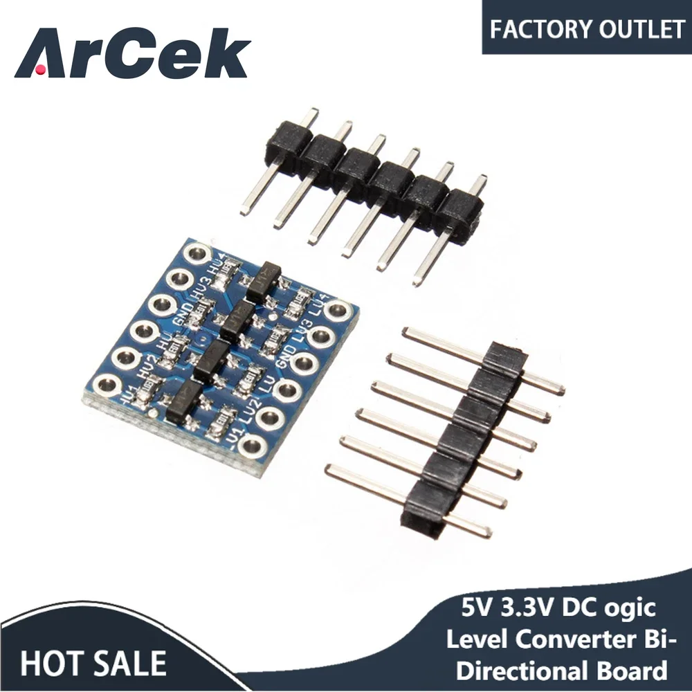 5V to 3.3V DC ogic Level Converter Bi-Directional Board Module for Arduino with Pins Diy Electronic PCB Board IIC I2C