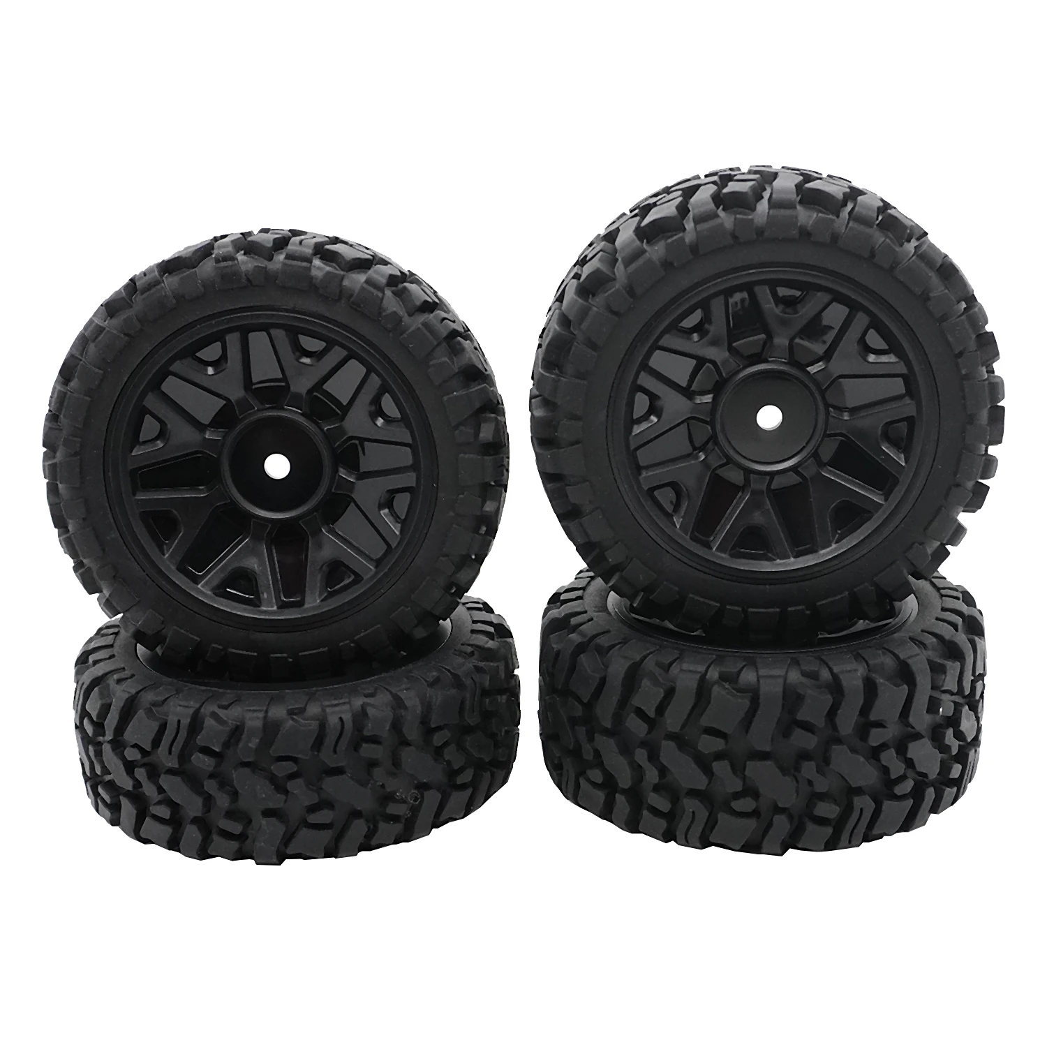 YSIDO-neumáticos de goma delanteros y traseros antideslizantes de 75mm para coches todoterreno WLtoys 1/12 1/14 144001 124008 124017 Hyper Go MJX RC Buggy