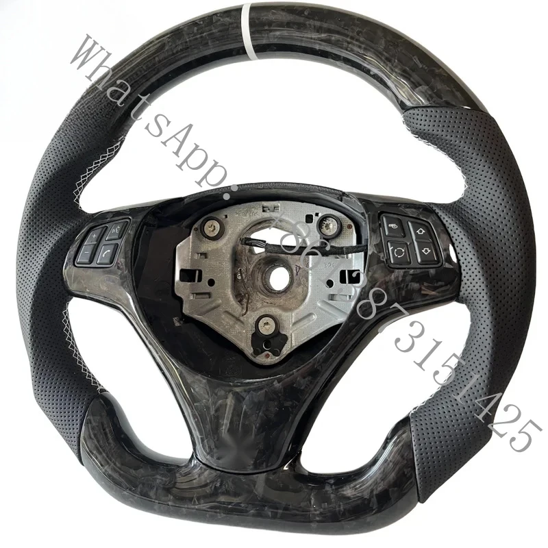 

Руль из кованого карбона с перфорированной кожей для BMW E90 E92 E8x, автомобильный аксессуар, автозапчасть