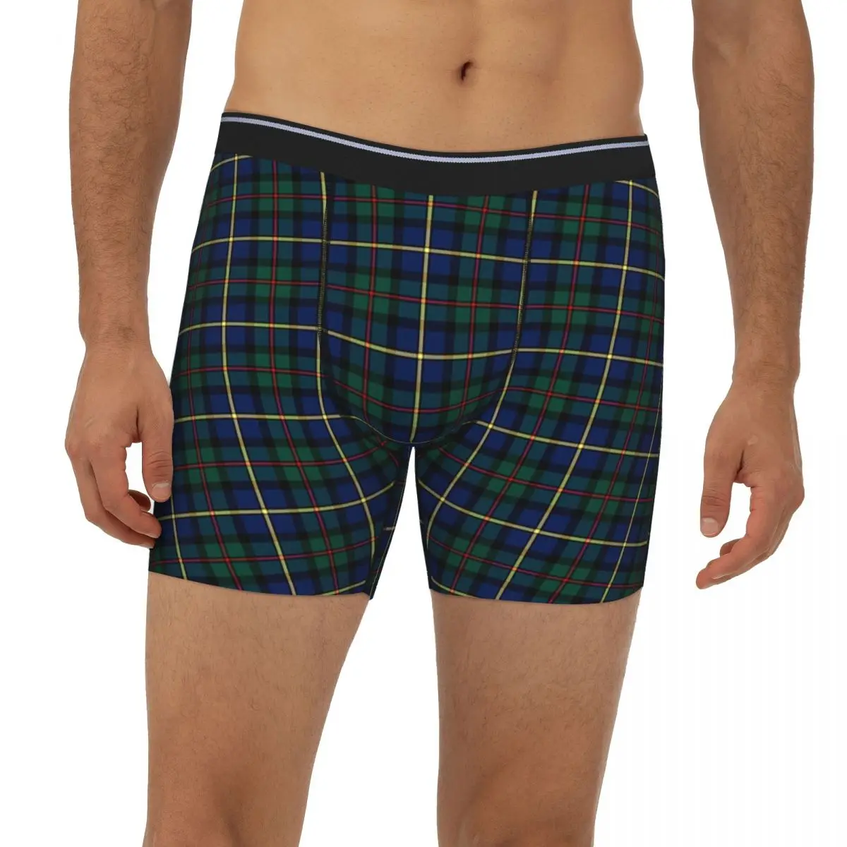 

Длинные трусы-боксеры Clan MacLeod Of Skye в клетку тартан, короткие мужские трусы, дышащее нижнее белье для мужчин, подарок бойфренду