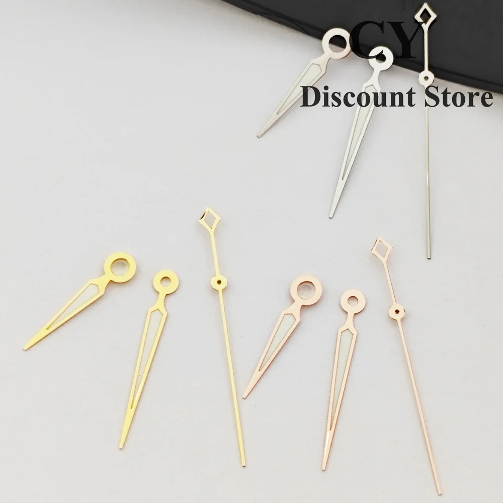 RICHUS NH39 ساعة الأيدي الذهب والفضة روز-الذهب ساعة الأيدي الأخضر مضيئة صالح NH39 ساعة يد تعمل بالحركة اكسسوارات أجزاء #2