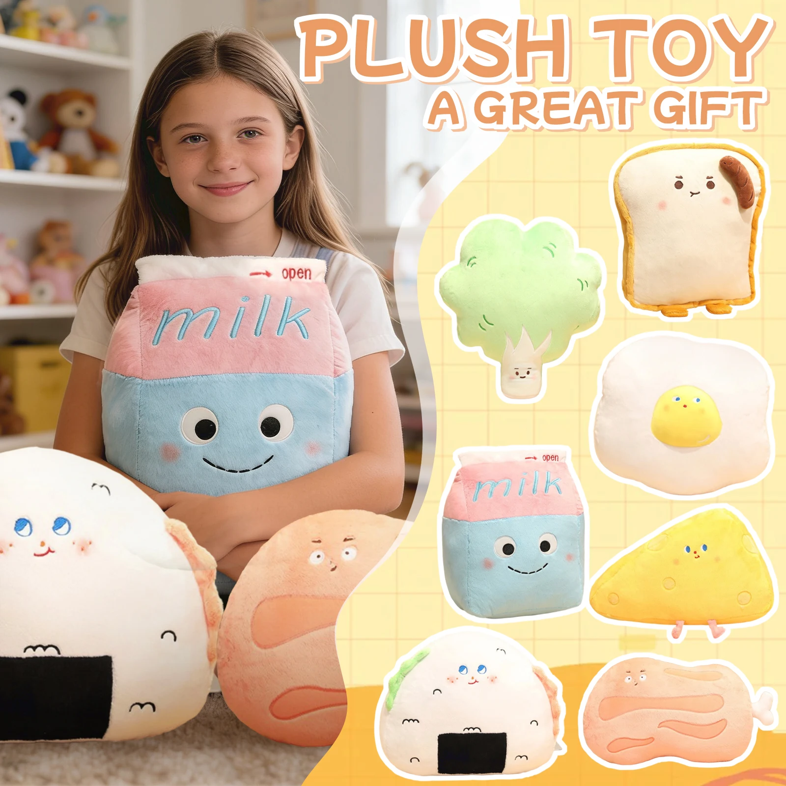 Kawaii Simulated Plush Toys Cute Soft and Comfortable Figurines Dolls Movie Stuffed Animals Toys Birthday Gifts Room Decor