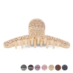 Charms Spark Rhinestones Hair Claw Clip for Women Girls Good Hair Accessory Ornament Jewelry, Tiara for Ponytail Holder Party