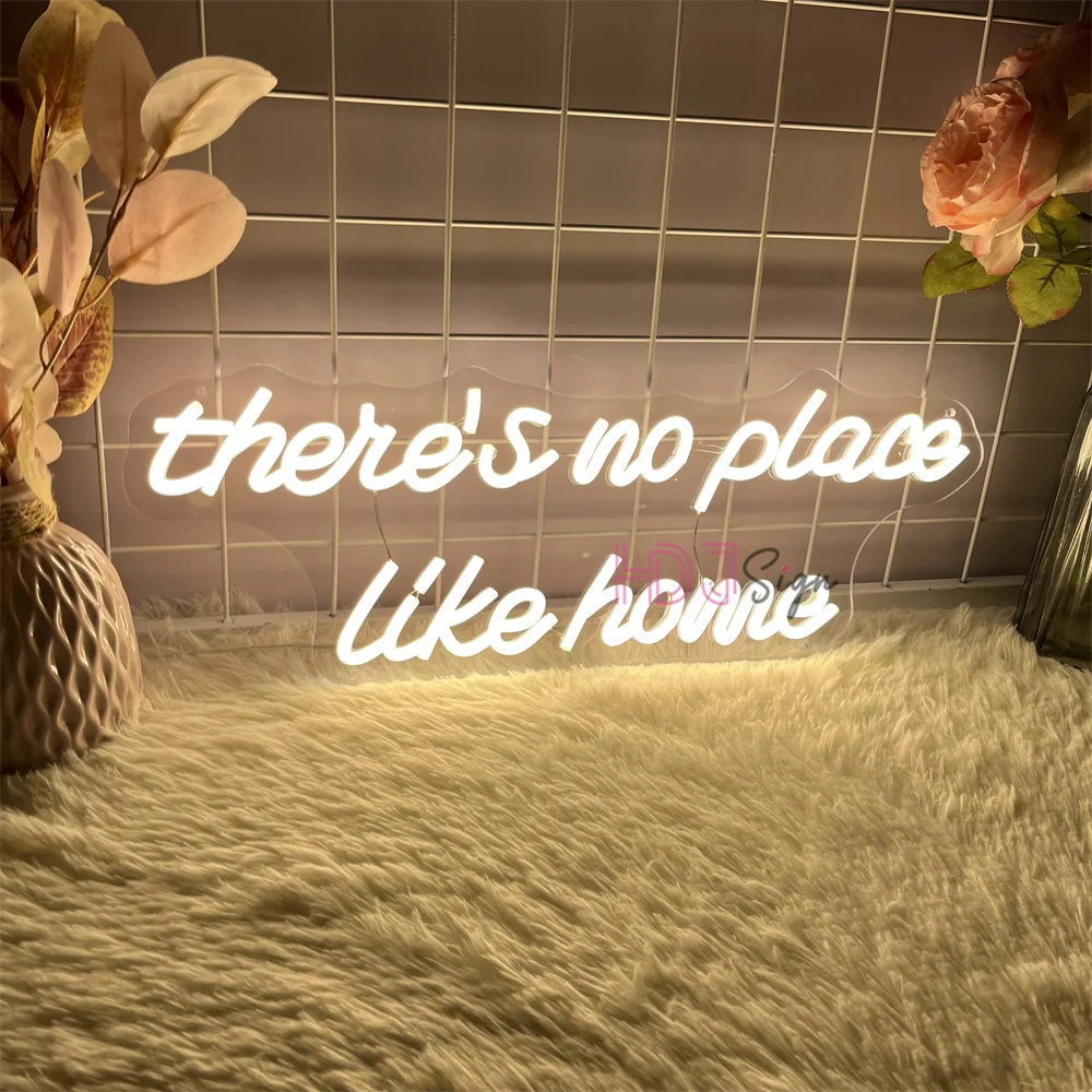 لا يوجد مكان مثل المنزل النيون Led تسجيل الجدار الشنق ديكور غرفة المنزل LED أضواء النيون USB غرفة نوم الديكور هدية عيد ميلاد