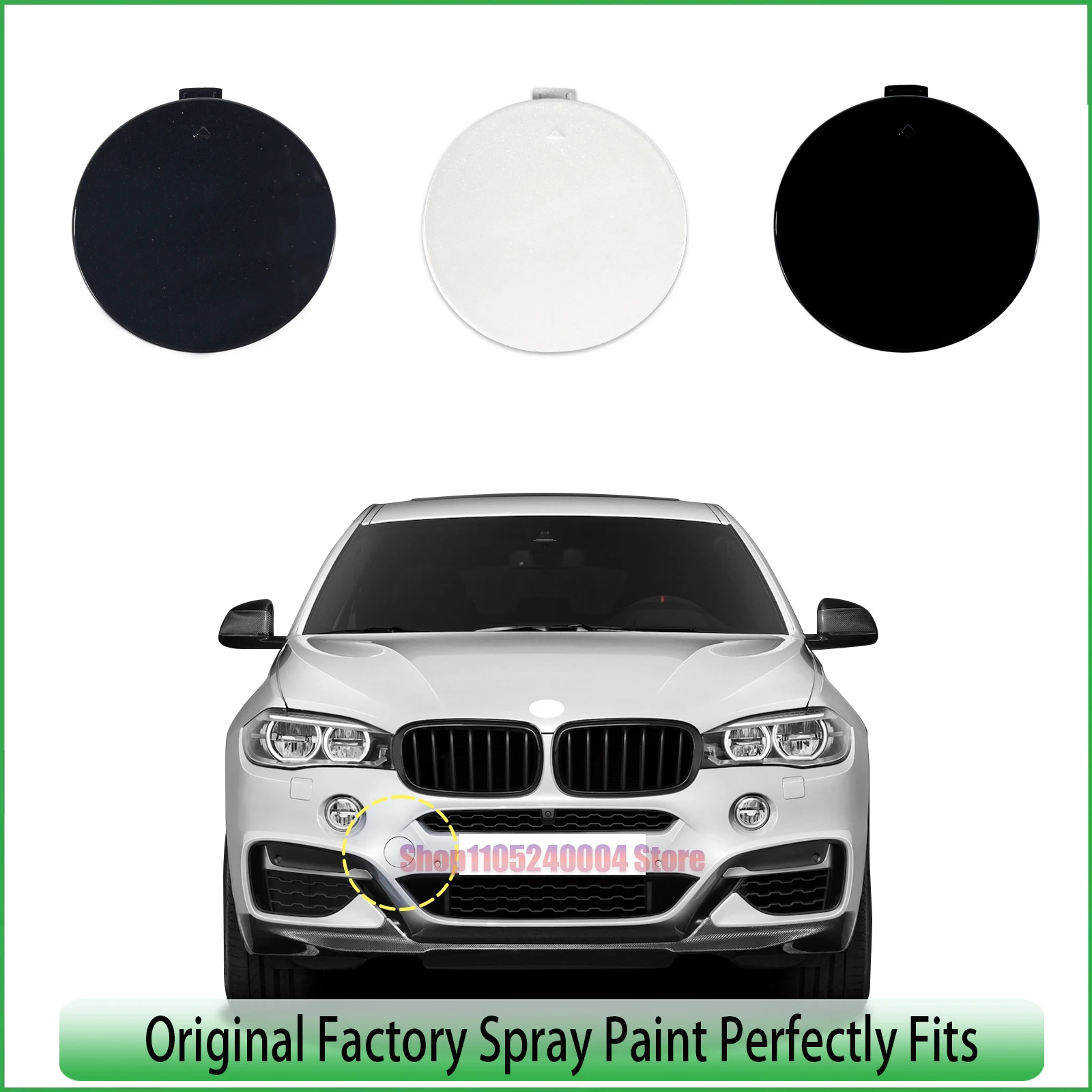 For BMW X6 M Aerodynamics Sport F16 Front Tow Hook Cover For 28iX 35iX 40dX 2015-2019 Premium Accessory Part 51118065933