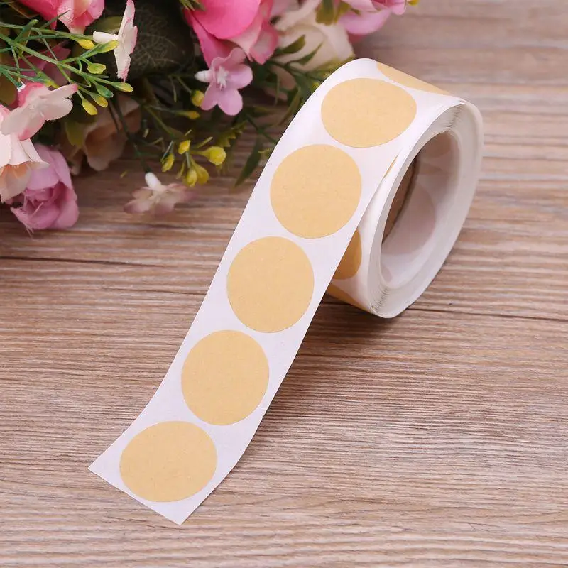 U75C Kraft Paper Round Label Diameter 2.5cm Handmade Gift Packaging Tags