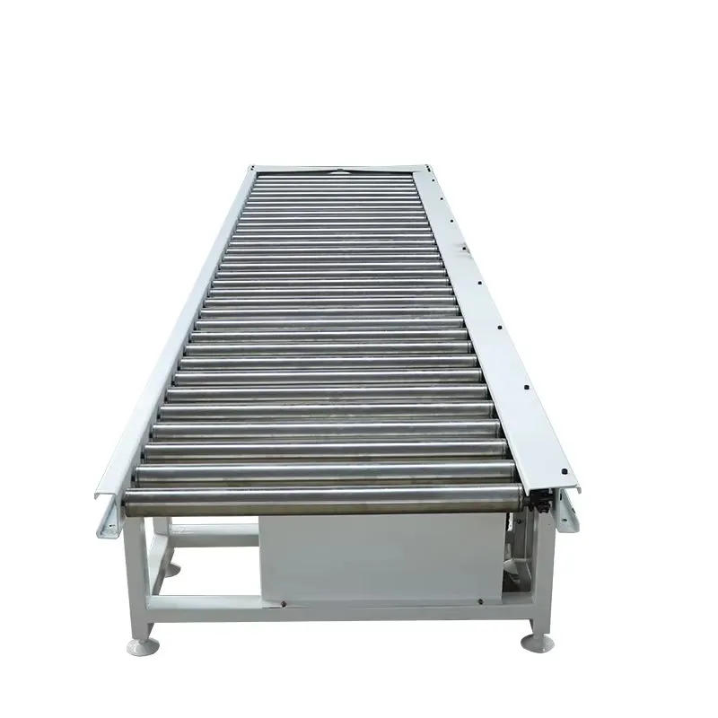 Factory supply logistics line steel roller conveyor, mine electric gravity belt conveyor