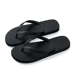 Wygodne płaskie obcasy Miękkie antypoślizgowe klapki na lato Męskie buty na plażę 2024 Casual Wearable Flip Flops for Man Indoor Outdoor