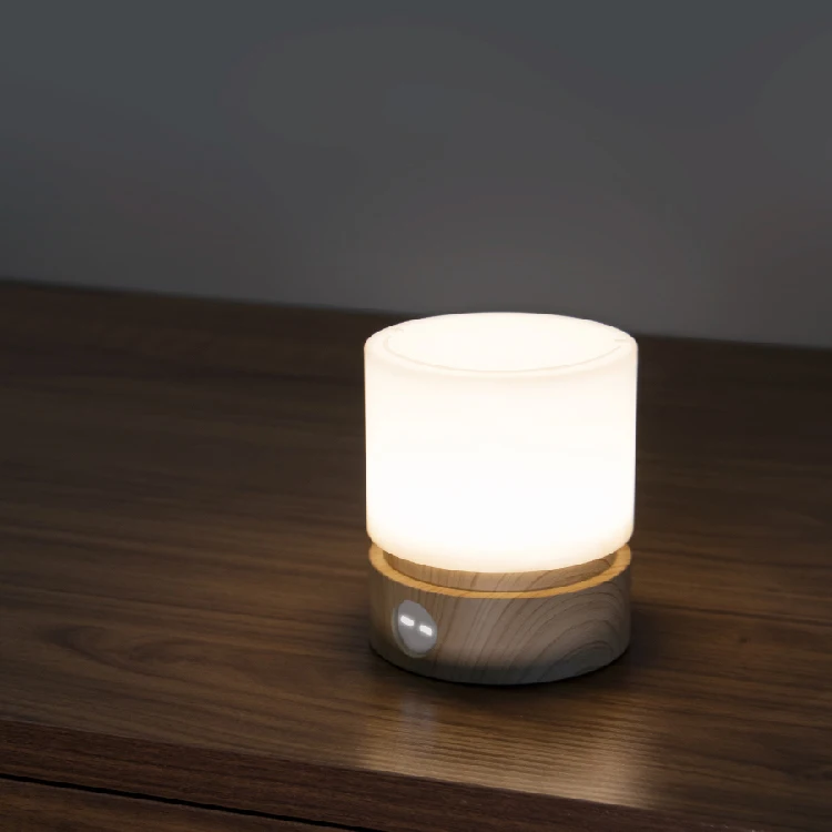 Luz de noche Led de moda, lámpara de escritorio de mesa, sincronización de rotación, diseño minimalista