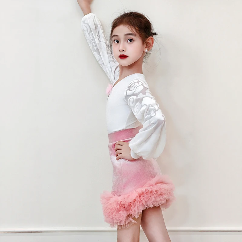 فستان رقص السالسا اللاتينية للفتيات فستان رقص قاعة الرقص فستان قياسي للأطفال مسابقة سامبا تانجو رومبا ملابس رقص لاتينية للفتيات