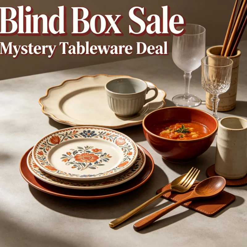 Cute Aesthetic Tableware Mystery Blind Box Mixed Random Independent Dining Utensils Totally Random Home Delivery
