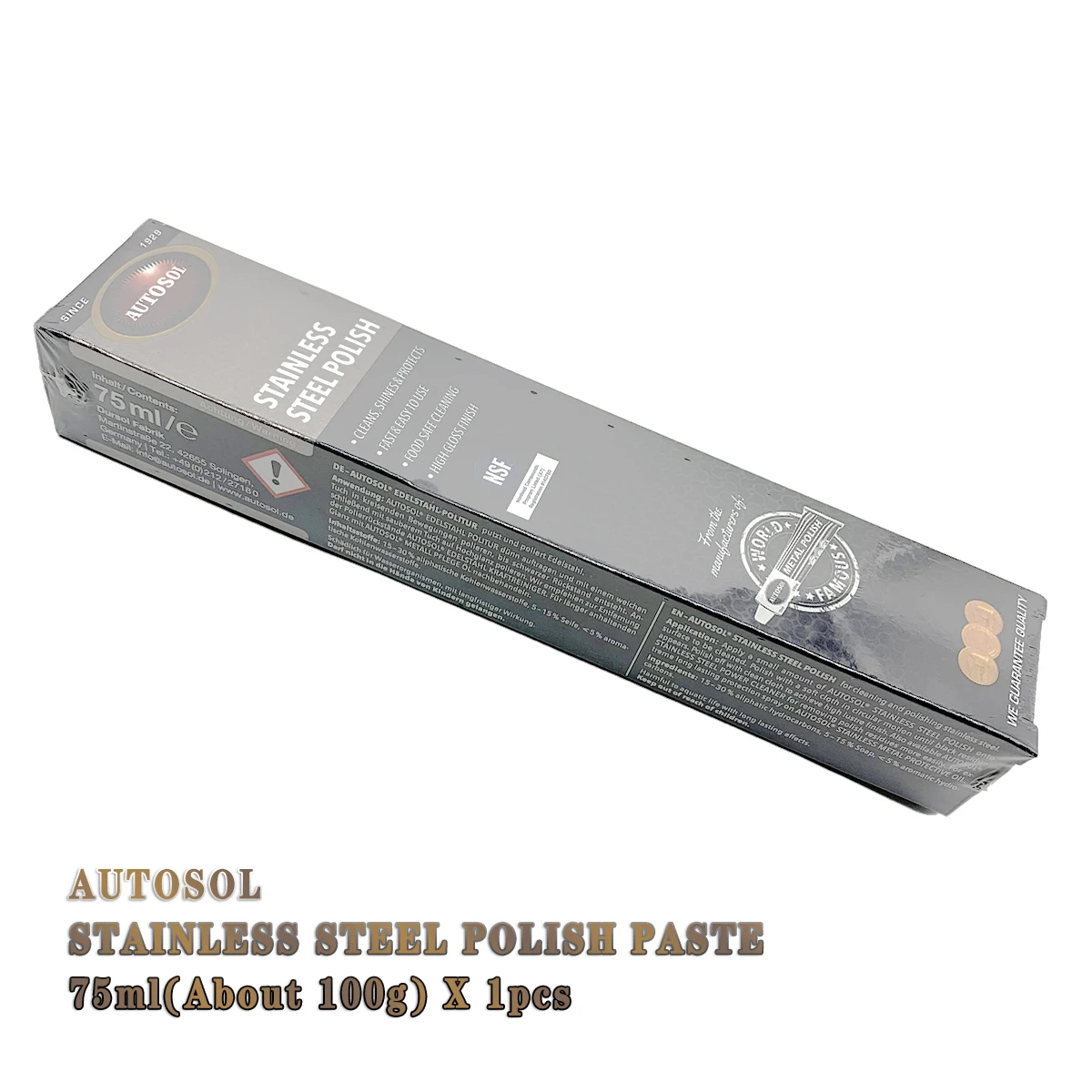 1pcs 75ml 100g Autosol Cream Knife Metal Polishing Wax Wholesale Mirror Metal Stainless Steel Watch Polishing Paste