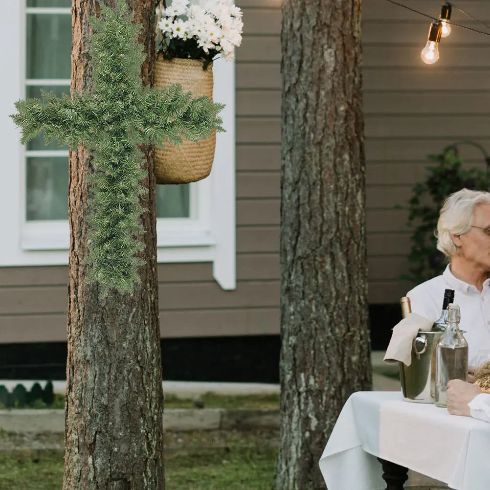 

5Pcs Metal Cross Wreath Forms for Crafts Symbolic Design Versatile Set Easy Wall Mounting Festive Decorations Wreath Rack