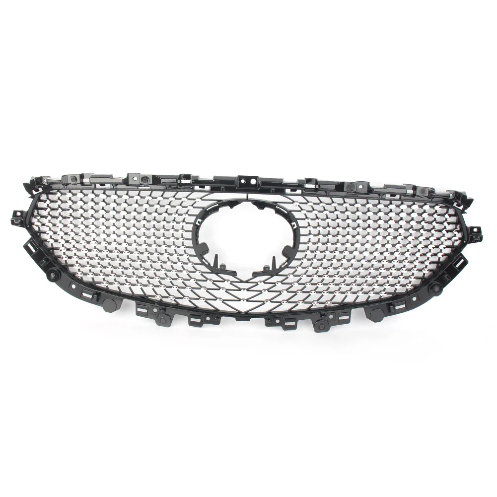 ABS Car Racing Grille Front Bumper Mesh Grill For Mazda CX-8 CX-5 KE KF 2017 2018 2019 2020 2021 CX5 CX8 17 18 19 20 21 Black