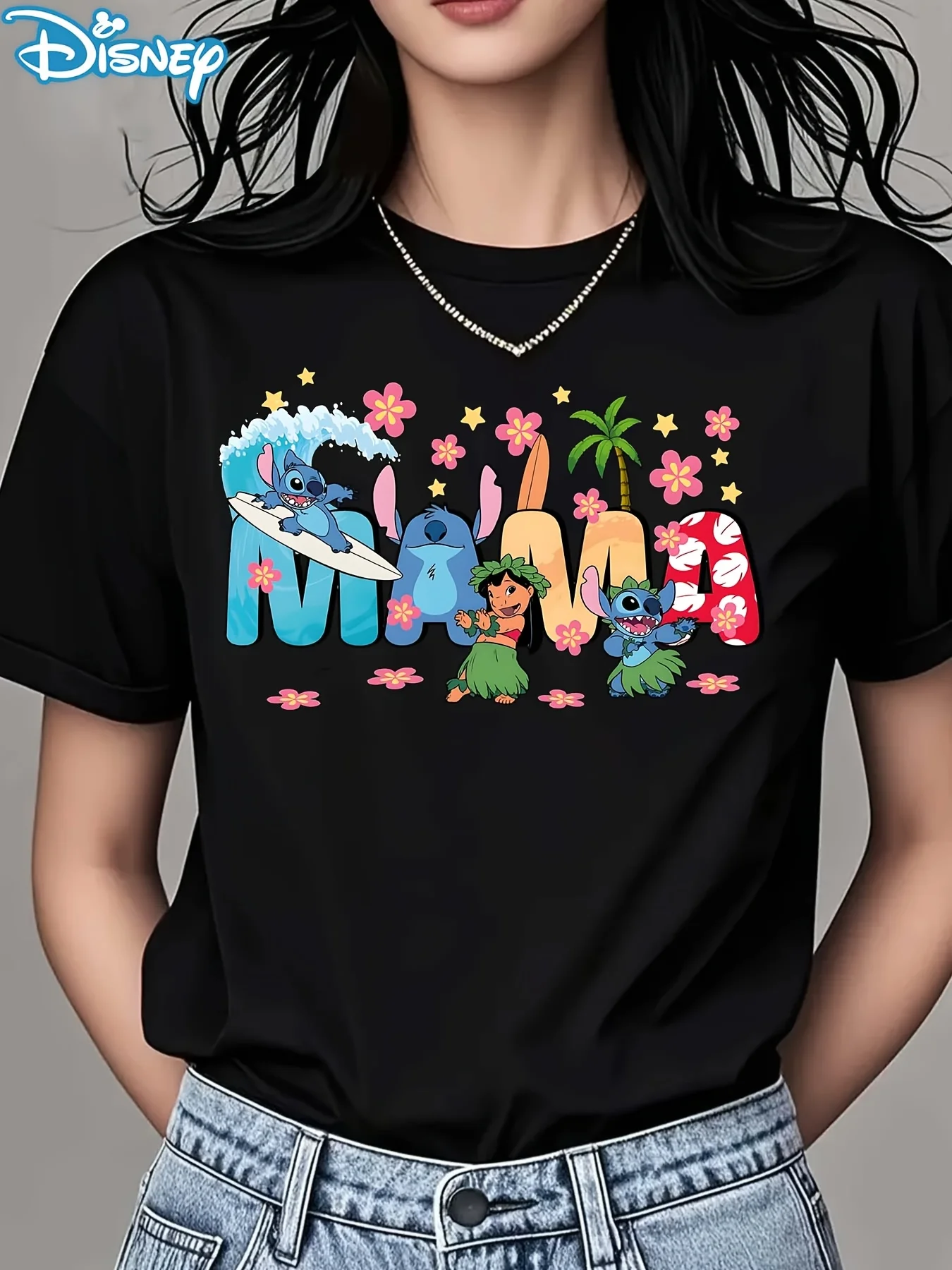 

MINISO Футболки с короткими рукавами и принтом принцессы Диснея в детском и милом стиле, подходящие для женской повседневной и прогулочной одежды