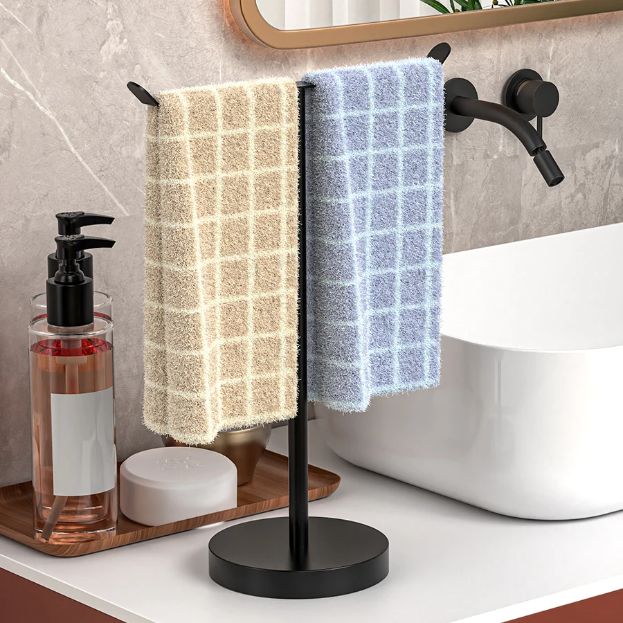 Towel Racks Bathroom Hand Towel Rack Tabletop Style Vertical Towel Bar Kitchen Racks Bathroom Accessory Toilet Paper Holder