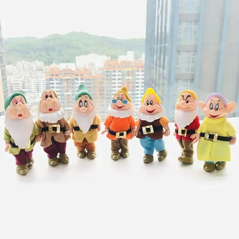 10cm disney neve branca e os sete anões 7 pçs figura de ação brinquedos princesa pvc coleção crianças presentes aniversário