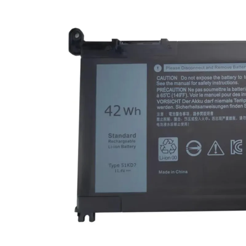 

Laptop Battery For 51KD7 FY8XM Y07HK 051KD7 11 3180 3189 P26T 11.4V 42W